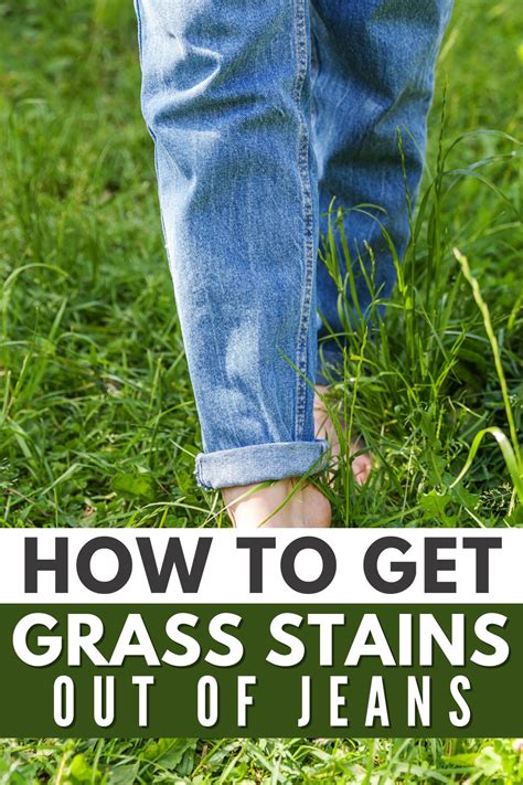 remove grass stains from jeans.